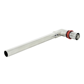 Alu-pers aansluitknie 16x15mm L=150mm (Bonfix)
